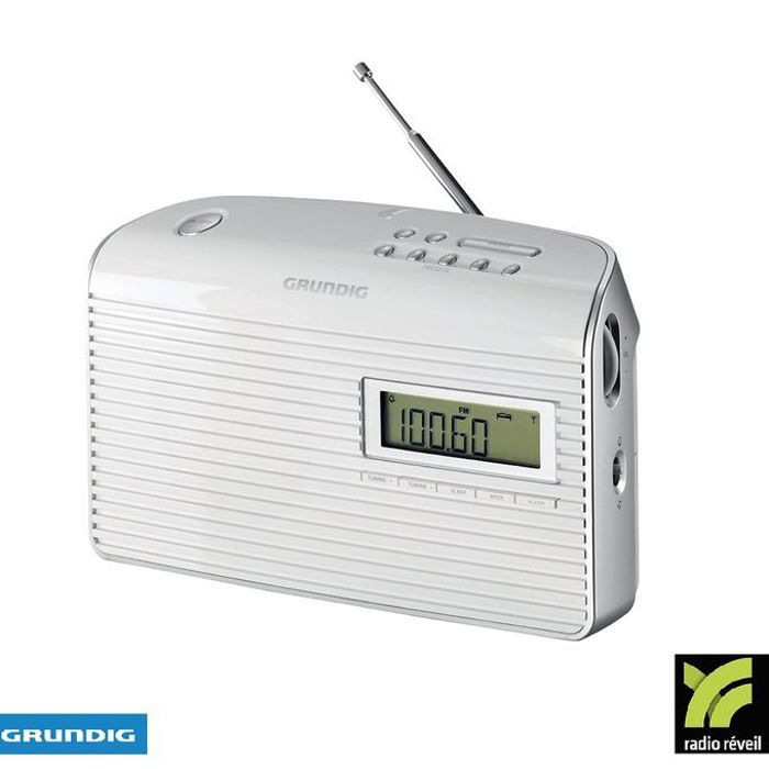 Grundig Radio puissante analogique Music 61 ecran Lcd Fm10 Alarme l'horloge RDS