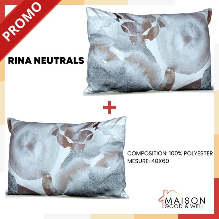Pack promo 2 coussins décoratifs Rina Neutrals