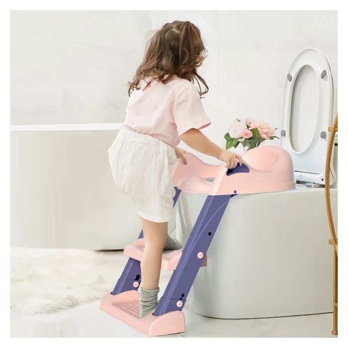 réducteur de toilette WC Bébé,chaise pot Siège Réglable-Pliable