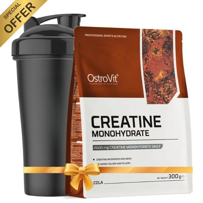 Pack Creatine Monohydrate 300 g Cola + Shaker