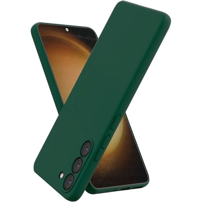 Pochette pour Samsung S23 FE silicone liquide verte