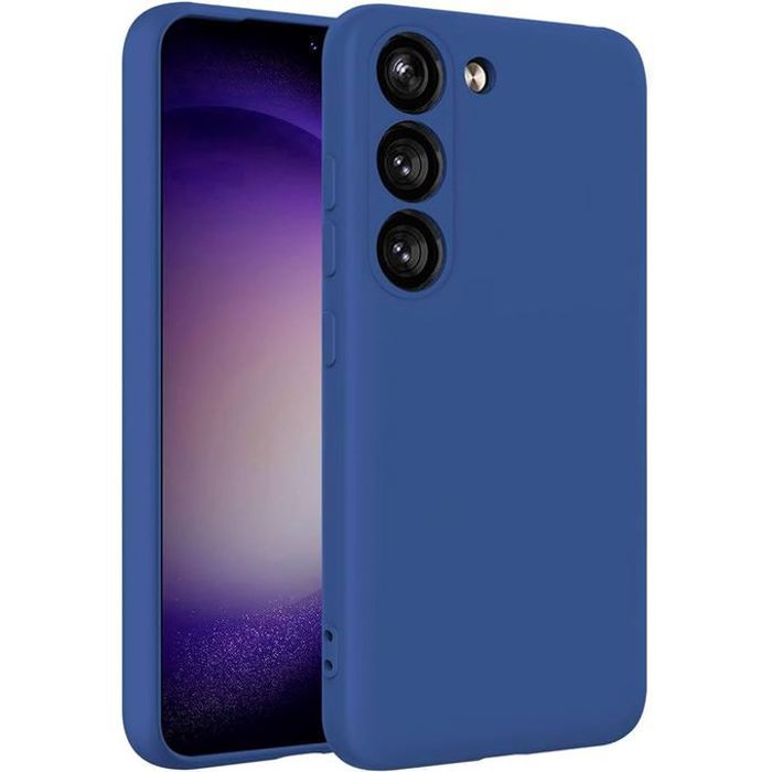 Pochette pour Samsung S23 FE silicone liquide Bleu