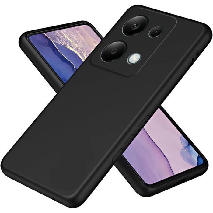 Pochette Silicone liquid pour Xiaomi Redmi Note 13 pro 4G- noir