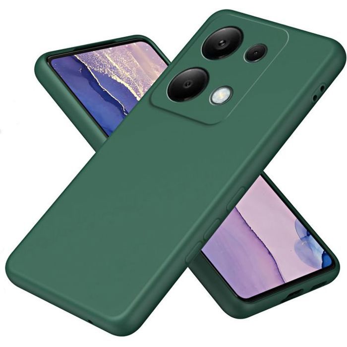 Pochette Silicone liquid pour Xiaomi Redmi Note 13 pro 4G- vert