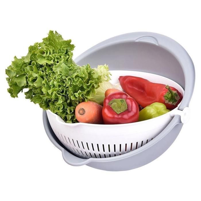 Passoire - Aqua - Rotatif GM - 25,12 cm - Plastique - Rotation 360 degrés - Couleur Aléatoire