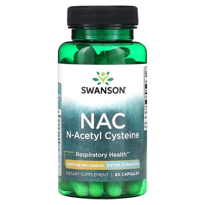 NAC N-Acetyl Cysteine, 1,000 mg, 60 Capsules
