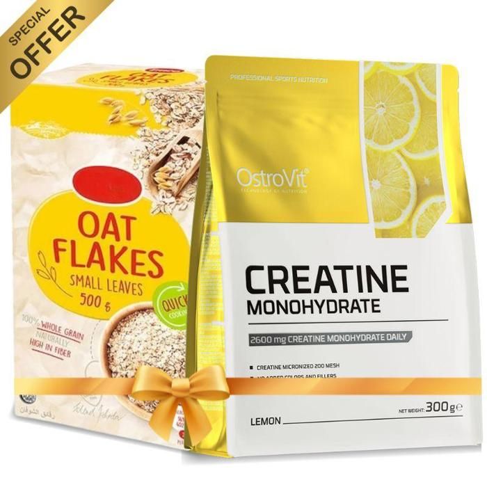 Creatine Monohydrate Micrenised 300 g Citron + Oat Flakes 500 g