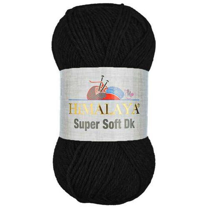 Laine à tricoter - Himalaya SUPER SOFT DK - 100% Acrylique - 100 g - 285 m - Noir