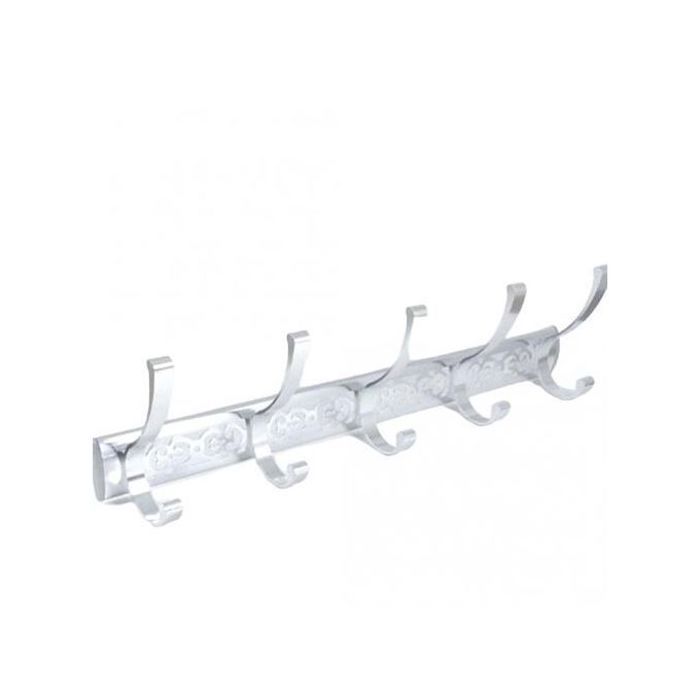 Porte manteau murale en inox 10 crochets