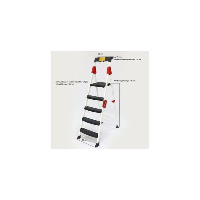 escabeau 5 marches pliable solide de haut securite