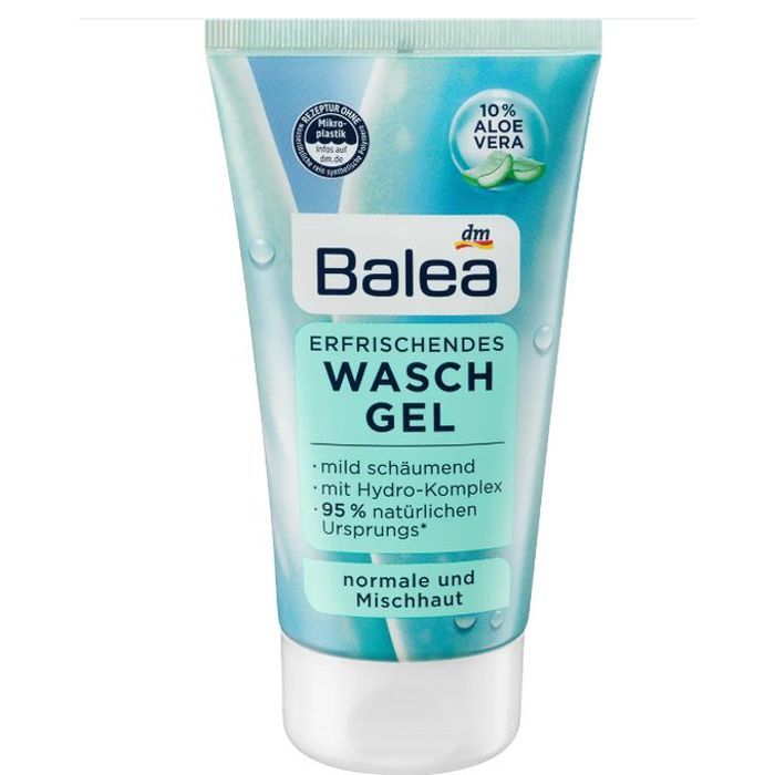 Gel lavant - BALEA - 150 ml - Peau normale et mixte - Aloe vera - Sans parabène