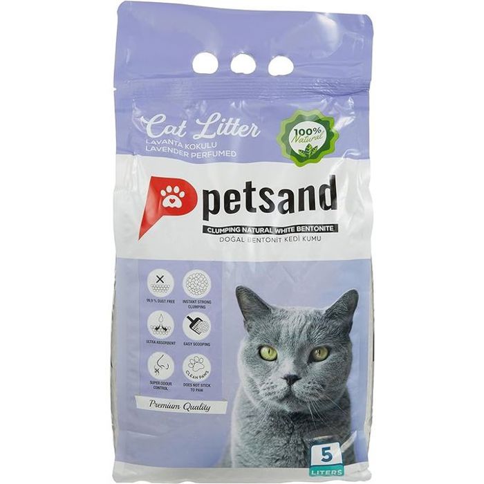 Litière pour chat Pet Sand lavande 5L
