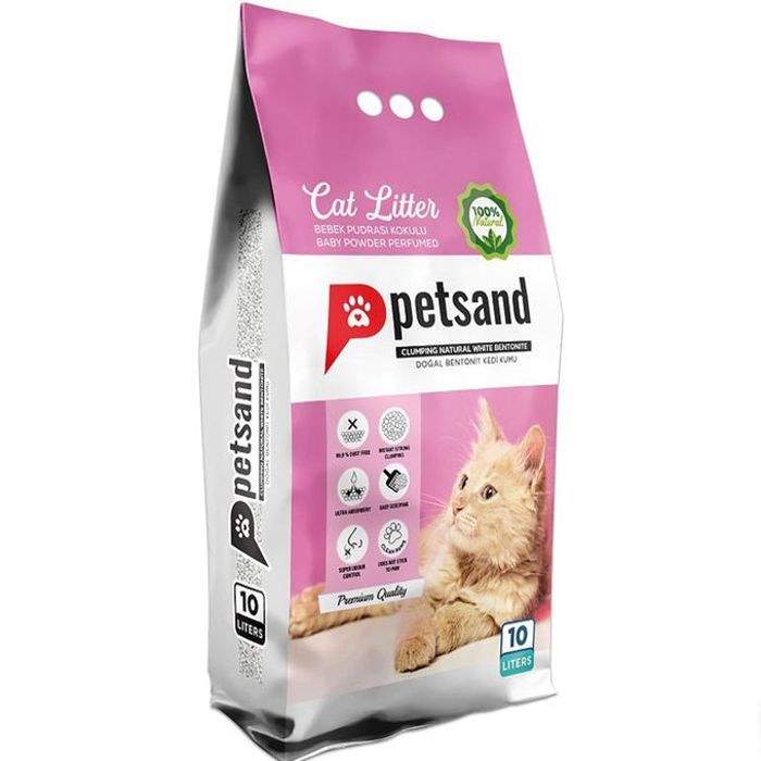 Litière pour chat Pet Sand en poudre pour bébé 10 L