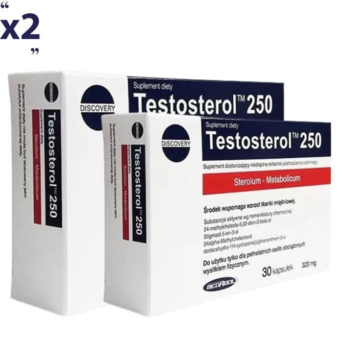 Pack 2 X TESTOSTEROL 250 (320mg) 30 Caps - Booster de Testostérone