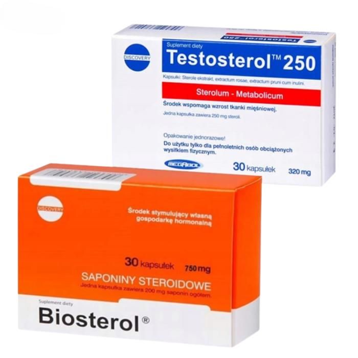 Pack Booster de Testostérone Testosterol 250 320mg 30 Caps + Biosterol 750mg 30 Caps