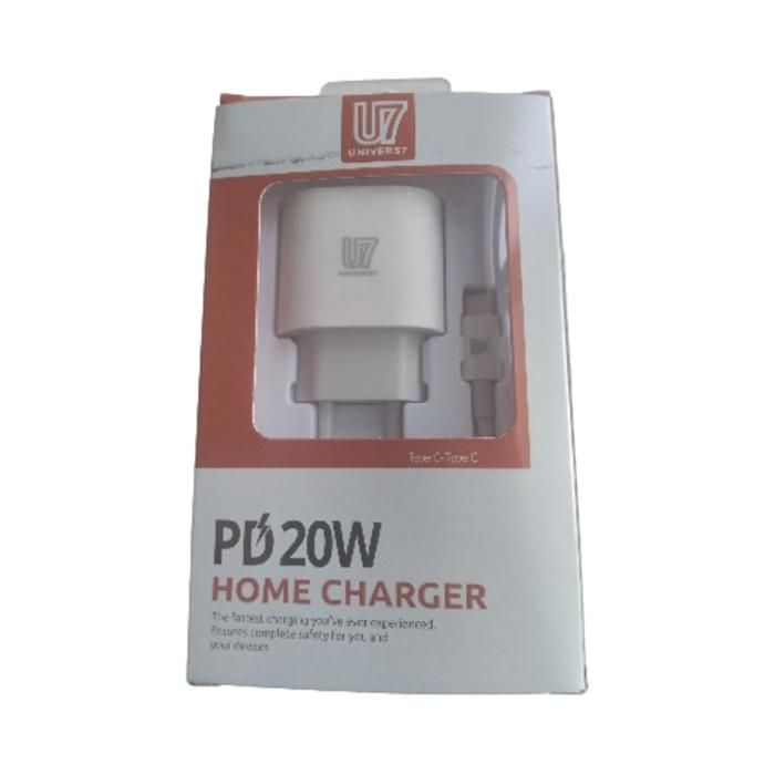 UNIVERS 7 CHARGEUR TÉLÉPHONE PORTABLE TYPE C PD 20W BLANC