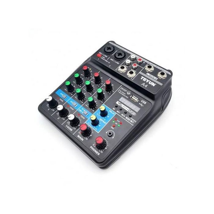 CONSOLE DE MIXAGE AUDIO USB A4 ORDINATEUR DENREGISTREMENT ALIMENTATION FANTOME