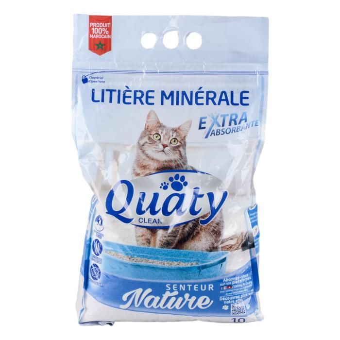 QUATY, LITIÈRE MINÉRALE NATURE 10L (PL)