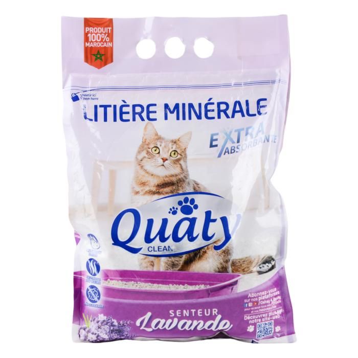 QUATY, LITIÈRE MINÉRALE LAVANDES 5L