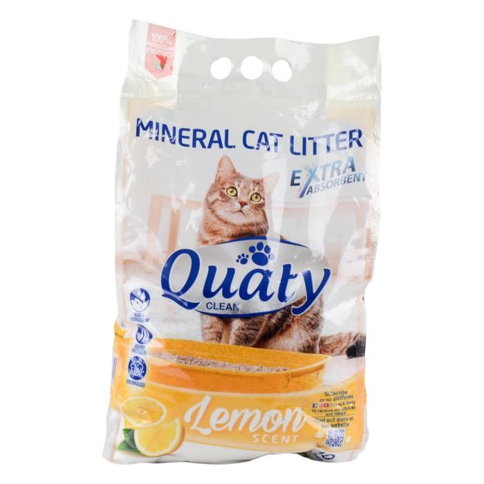 QUATY, LITIÈRE MINÉRALE CITRON 10L (PL)
