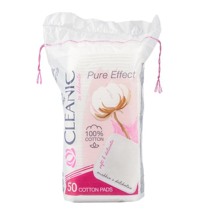DISQUES COTON CLEANIC PURE EFFECT CARRÉ 50 UNI