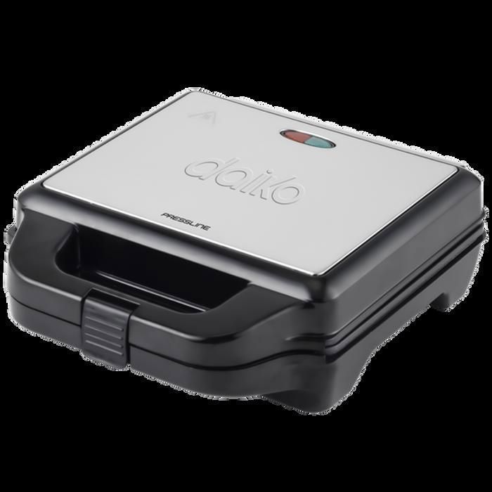 Grill panini DAIKO en acier inoxydable avec plaques amovibles et revêtement antiadhésif en Teflon
