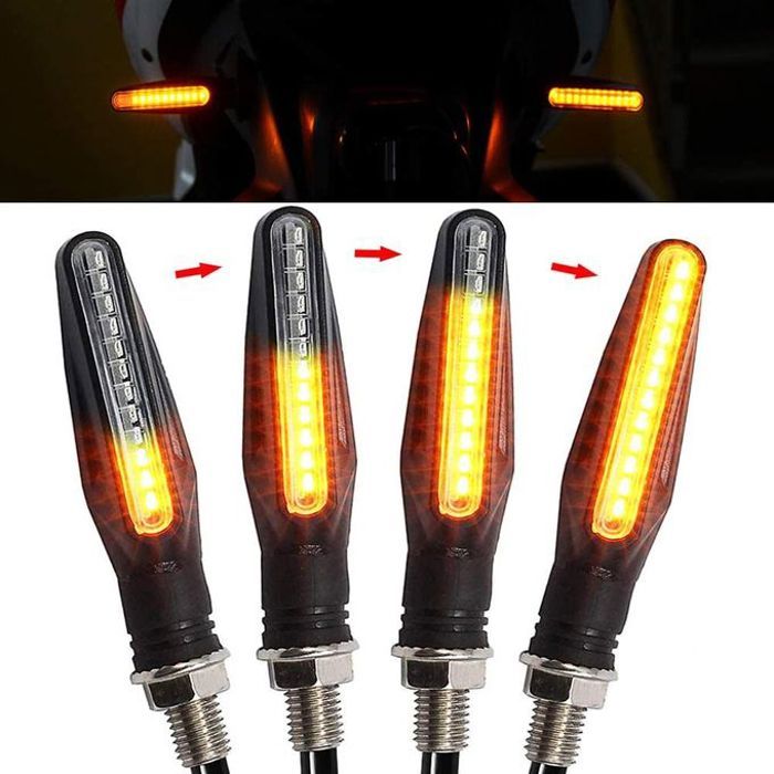 Clignotant LED universel pour moto,12V,étanche, sgnal ,feux arrière, accessoires de lampe, 2pièces
