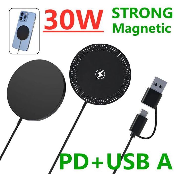 Support de chargeur magnétique sans fil,chargeurs de téléphone station de charge rapid 30W.