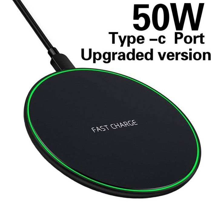 Chargeur sans fil 50W pour Telephones Station de charge rapide à Induction