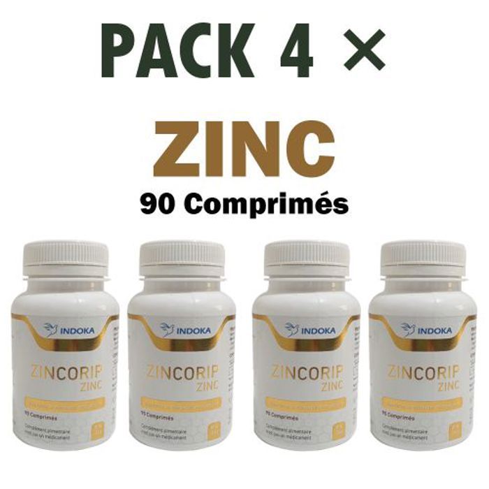Pack 4 x boites de ZINC 90 COMPRIMES