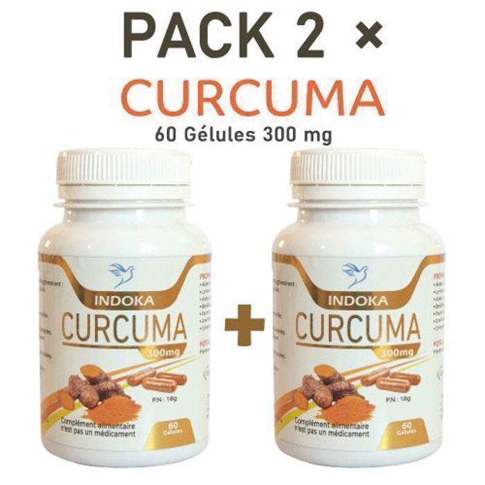 Pack 2 x boites de CURCUMA 60 Gélules 300 mg