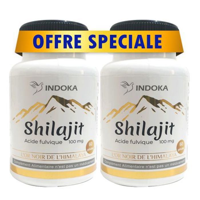 Pack 2 x boites de Shilajit Acide Fulvique 100mg 60 Gélules