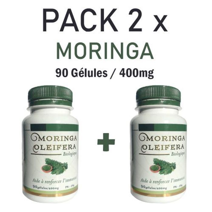 Pack 2 x boites de Moringa oleifera 90 gélules / 400mg