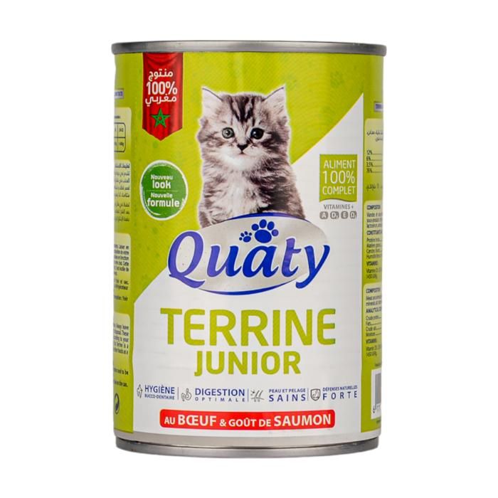 TERRINE AU BOEUF ET SAUMON POUR CHATS JUNIOR 400G