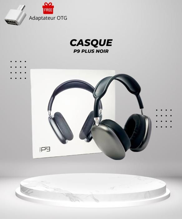 Offre Spéciale – Casque P9 Plus Noir Bluetooth Sans Fil à Haute Qualité Sonore