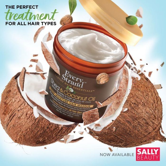 Masque capillaire - EVERY STRAND - Shea & Coconut Oil - 425 ml - Sans sulfate - Hydratation intense