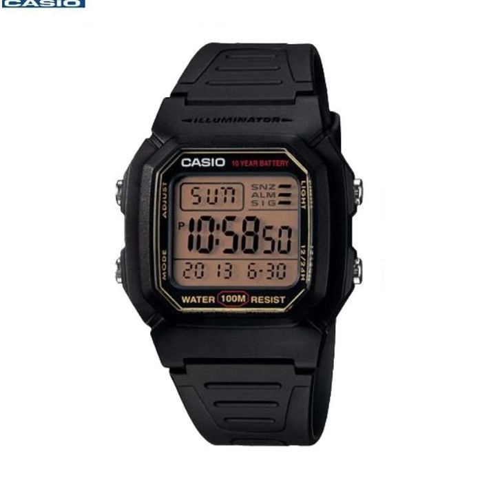 Casio Montre Digital pour Homme precision confort sangle plastique w-800hg-9avdf-Noir