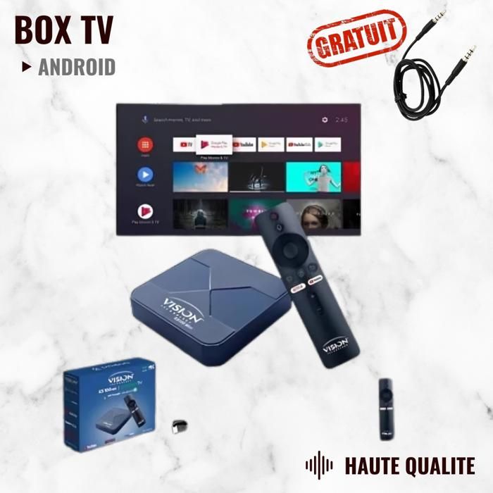 Vision Smart Tv Box XS 100 mini Android 13 Dual Wifi 5Ghz 2Go+16Go 4K
