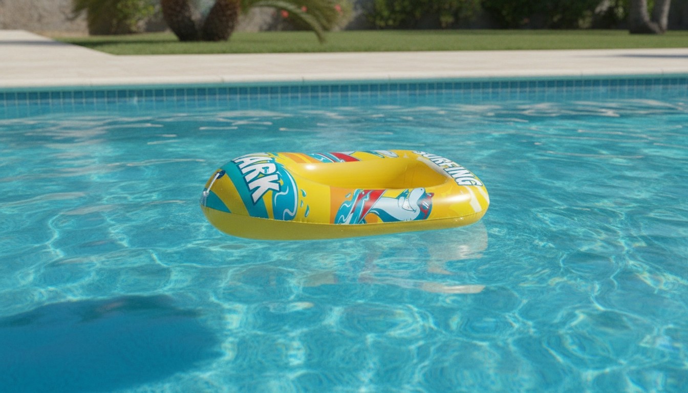 Bateau gonflable - Surfing Shark - 112 cm - Jaune - Pour enfants - Utilisation extérieure - Marjane Mall - Image 3