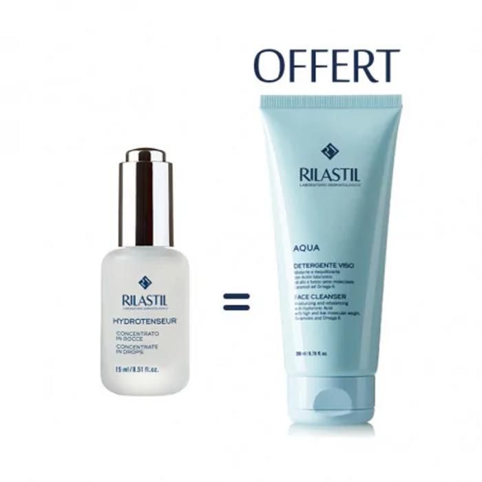 RILASTIL HYDROTENSEUR SÉRUM 30ML = AQUA GEL NETTOYANT VISAGE OFFERT
