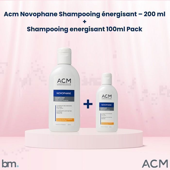 ACM Novophane shamp energisant 200ml+shamp energisant 100ml Pack
