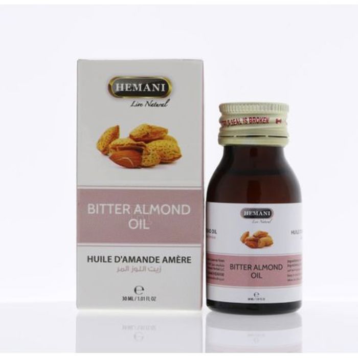 Hemani HUILE D'AMANDE AMÈRE 30 ml - Tache de Rousseur - Pellicules - Brûlure soleil
