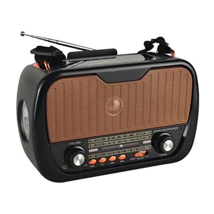 Radio Rechargeable sans fil haut-parleur à dents avec USB SD TF lecteur Mp3 avec solaire avec lumière