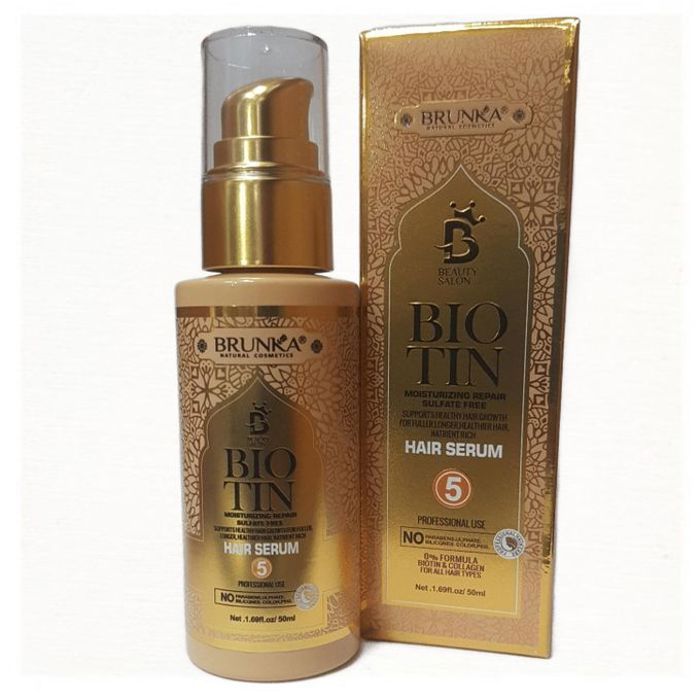 Sérum Capillaire - Brunka - Biotine - Hydratant - Réparateur - Sans Sulfate 50 Ml