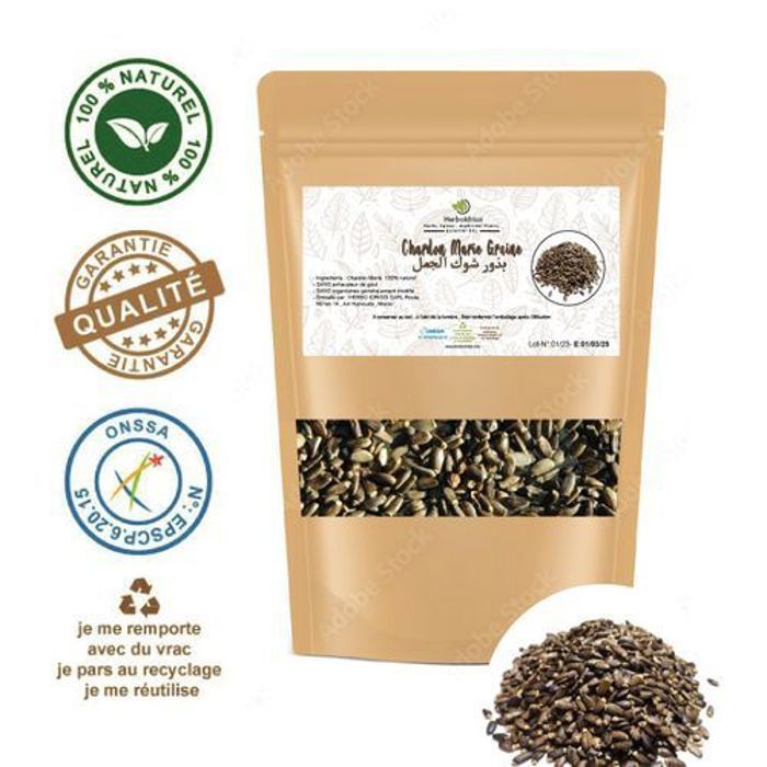 HERBO IDRISSI Chardon Marie Graine Protection Du Foie Digestion 100g