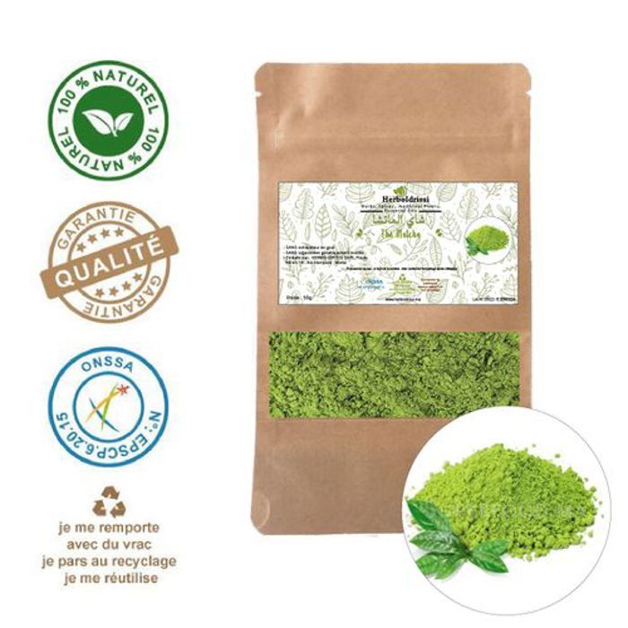 HERBO IDRISSI Thé Matcha Japan . Antioxydant, Concentration, Minceur