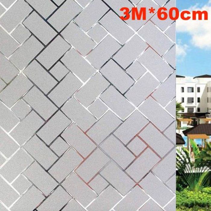 Film Décoratif Anti-regards pour Fenêtre 3D Statique - Motif Losange 3m*60cm