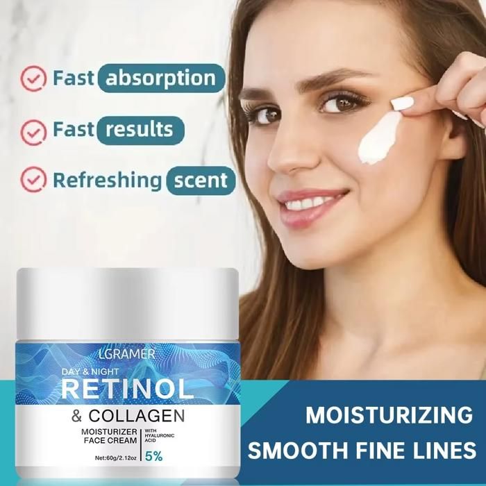 Crème anti-rides au rétinol pour hommes,traitement du visage anti-âge 60g