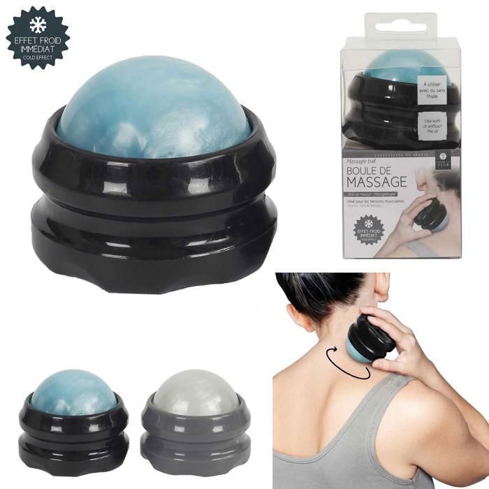 Boule de Massage - 6.5 cm x 6.5 cm x 6.2 cm  - Gris