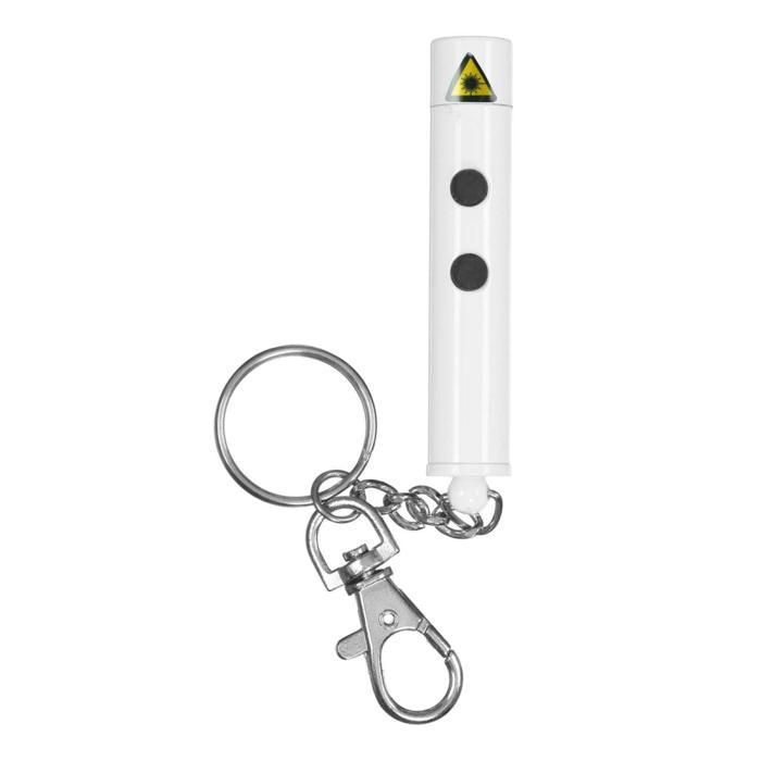 PORTE CLES LAMPE TORCHE LASER M48 Blanc